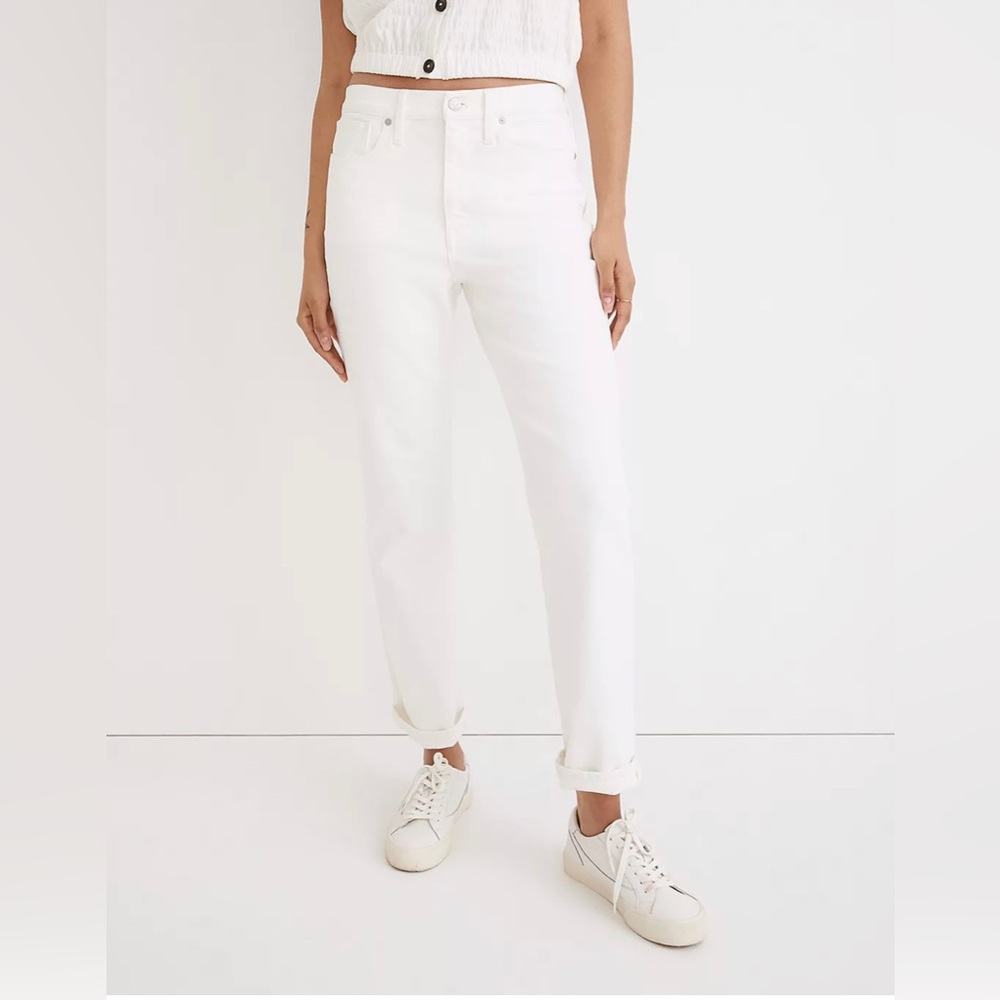 Madewell The Girl Jean in Tile White Size 26 NWT